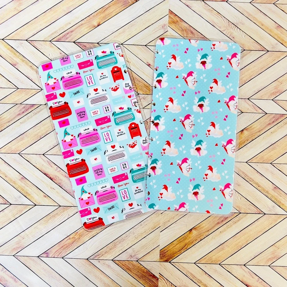 Skinny classic size planner Happy cupid gnomes Valentine’s weekly layout